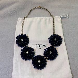 J.Crew Navy Flower Necklace